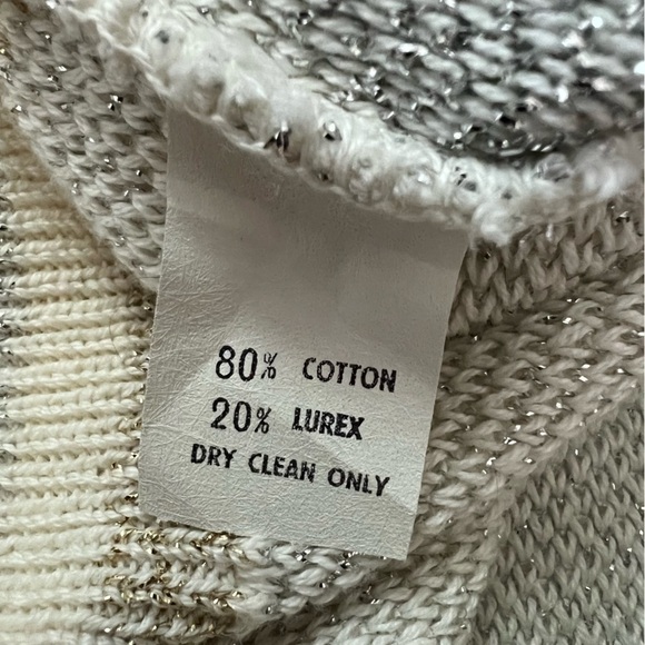 Pierre Cardin 1990s Metallic Harlequin Cardigan Sweater Medium - Picture 11 of 14